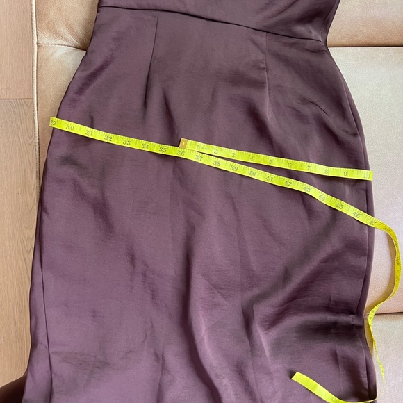 NWOT Reiss size 2 Julietta Pleat detailed midi dress chocolate - Picture 6 of 6